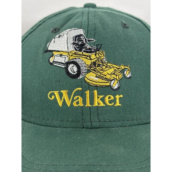 Vintage Imperial Headwear Walker Lawn Mower Baseball‎ Cap Hat Strap Back Green - Picture 1 of 10
